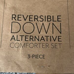 Reversible down, alternative comforter set